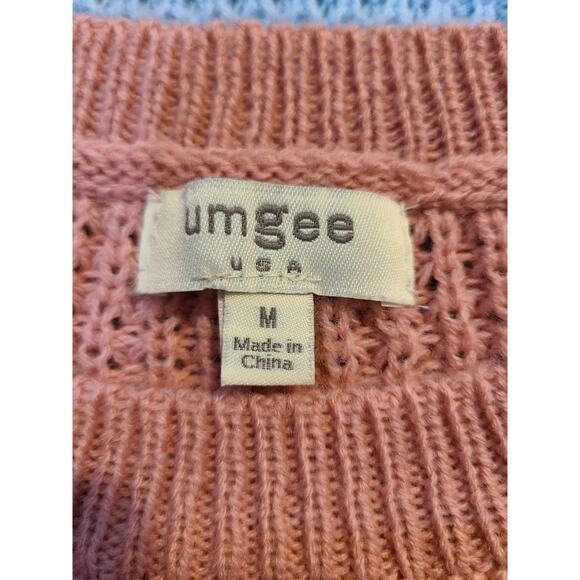 Umgee medium women's loose knit bell sleeve oversized sweater - Picture 5 of 8